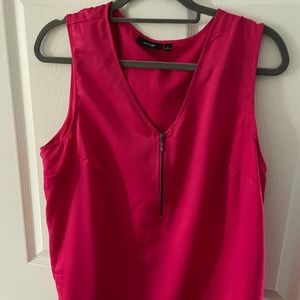 Pink sleeveless blouse